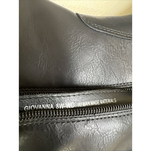 FRYE & CO GIOVANNA BLACK Stacked Heel Boots 8 W-W/9M/9.5M Women’s Shoes - Picture 9 of 16